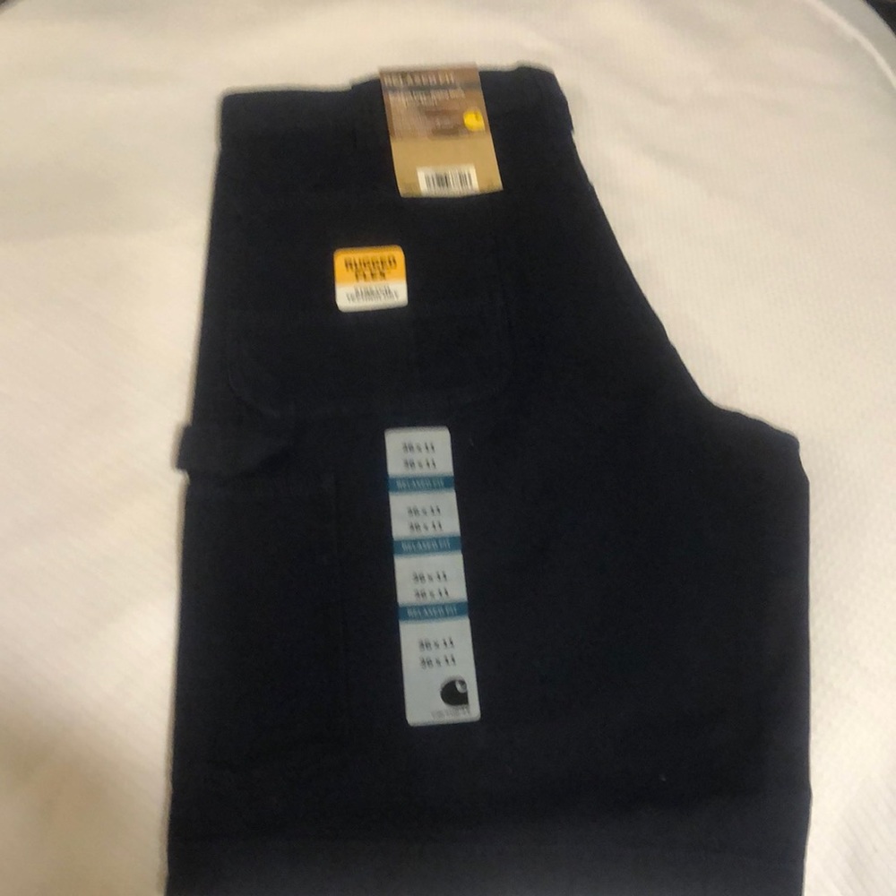 NWT Carhartt Rugged Flex Rigby Work Dungaree Shorts Relaxed Fit Size 36